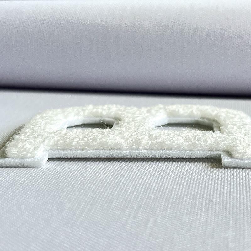 White Letter Design Embroidery Patch for Hat Logo