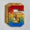 Rainbow Gradient Letters Embroidery Patch for Trendy Clothing