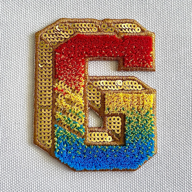 Rainbow Gradient Letters Embroidery Patch for Trendy Clothing