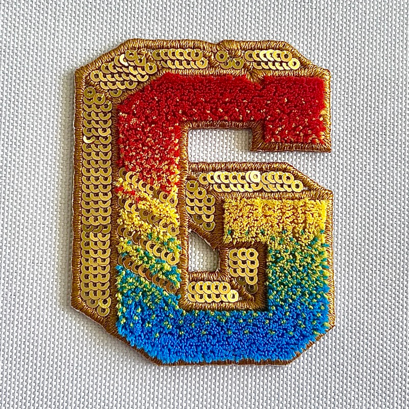 Rainbow Gradient Letters Embroidery Patch for Trendy Clothing