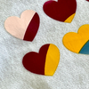 Heart Pattern UV Light Colour Changing Heat Transfers for Fashion Design