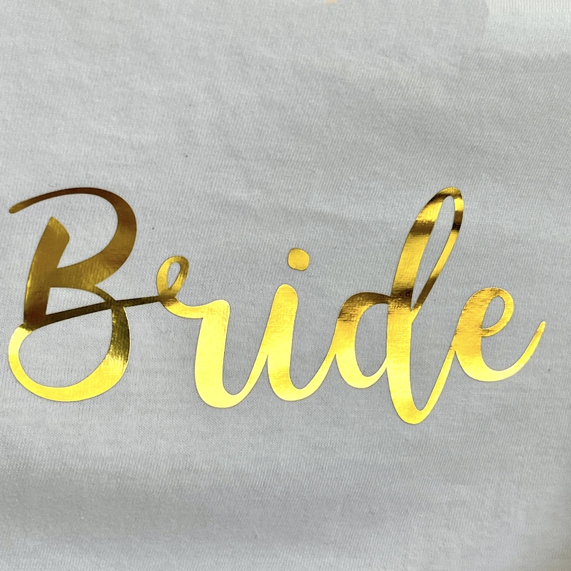 Custom Letter Art Design Metallic Foil Heat Transfers for Casual Wear Decoration