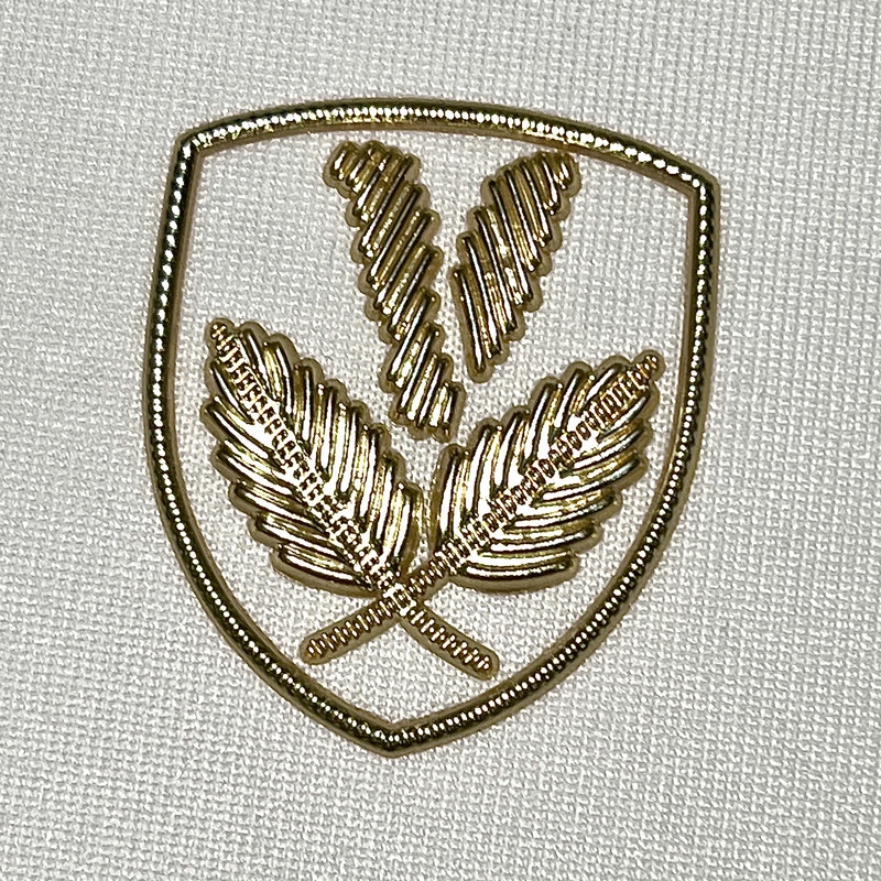 3D Metallic Gold Raised TPU Patch for High-end Brand Clothing
