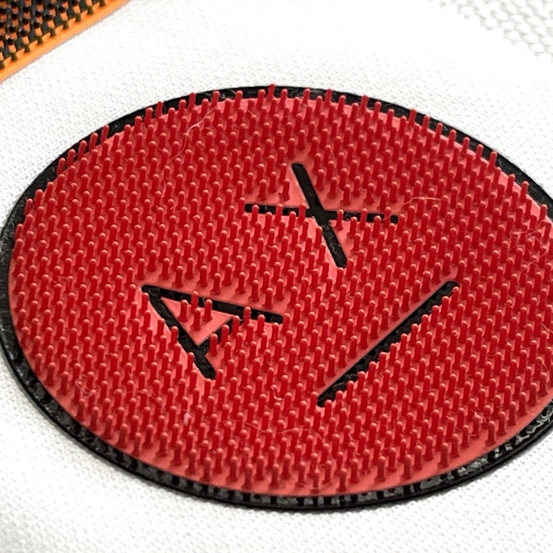 Custom Red Expression Letter Brush Silicone Heat Transfers for Ball Clothing Accessories