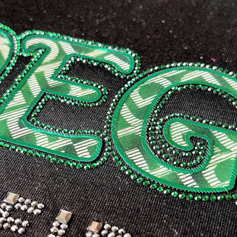 Green High Density Iron-on Letters