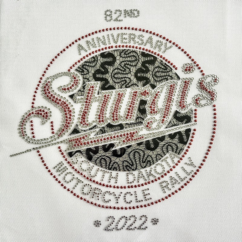 3D Lace Heat Transfers with Rhinestone and Glitter for Fashion Brands