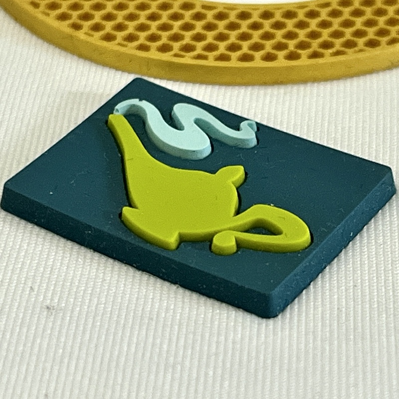 3D Custom Two-layer Embossed Silicone Iron on Patches for Teamwear Uniform Caps Bags