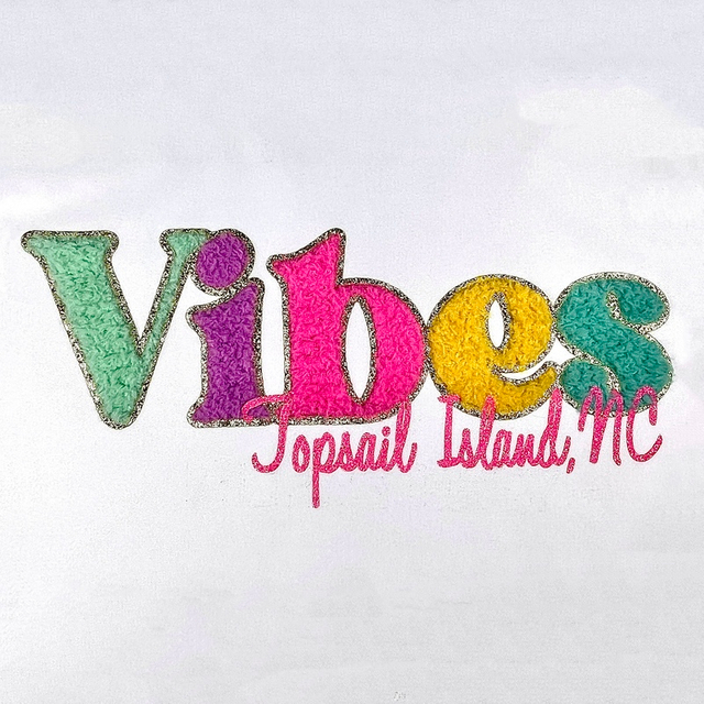 Plush Stickers Chenille Embroidery Patch Heat Transfer