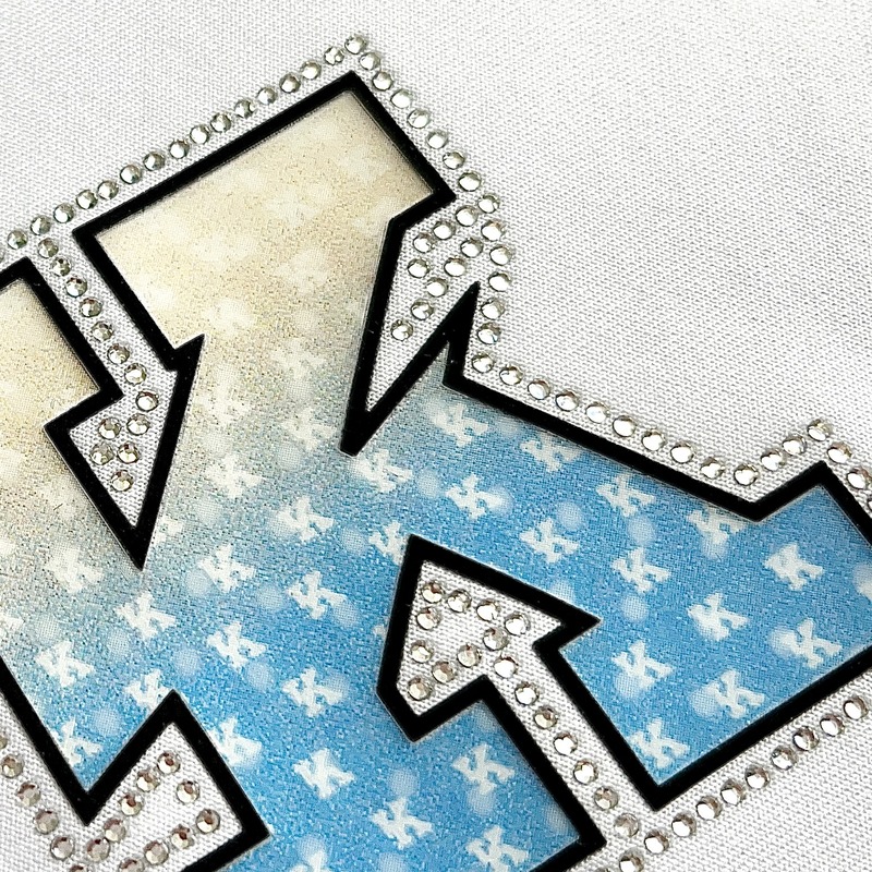 3D Custom Raster Letters with Gradient Colour Heat Transfer for Fashionwear 