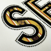 3D Embroidery Letters Heat Transfer Labels with Patterns for Fashion Brands