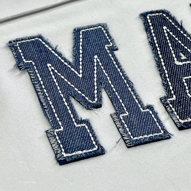 Denim Fabric Patch Embroidery Patch Heat Transfer