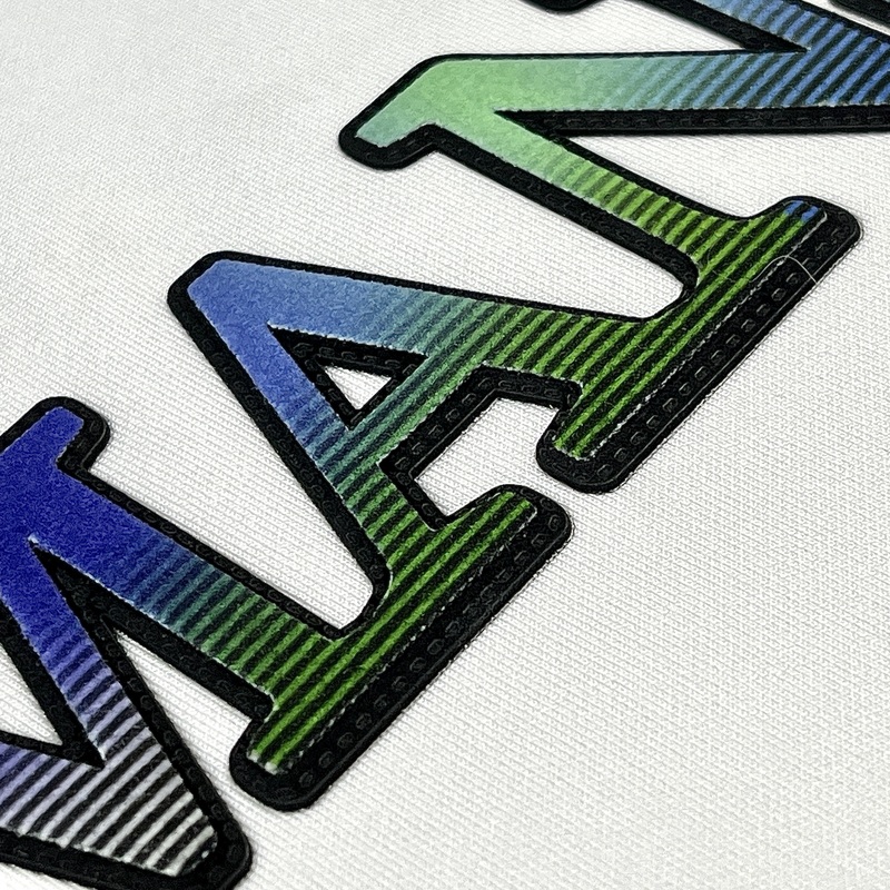 Gradient Design Multi-layer Flock Fabric Patch Heat Transfer