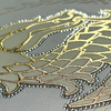 3D Custom Foil Golden Dragon Heat Transfer for Fashionwear 