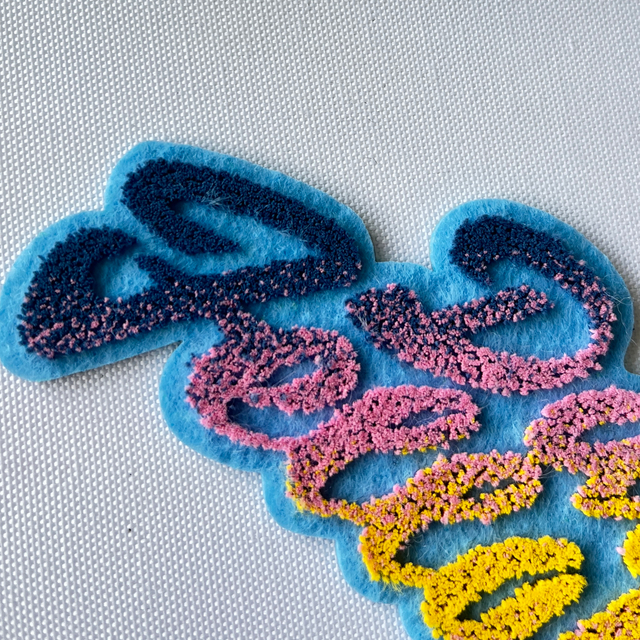 Custom Multicolour Embroidery Letter Heat Transfer Patch 