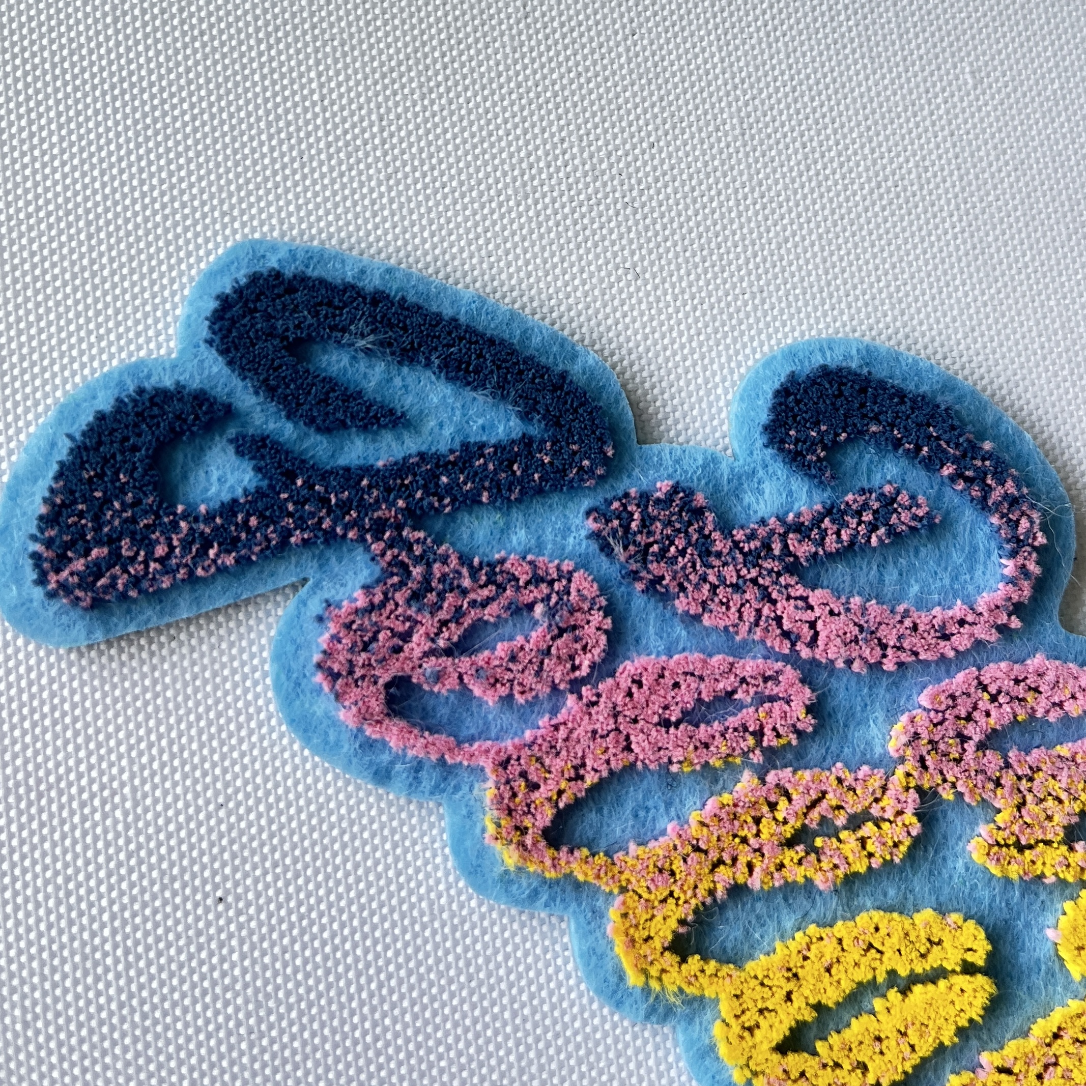 Custom Multicolour Embroidery Letter Heat Transfer Patch 