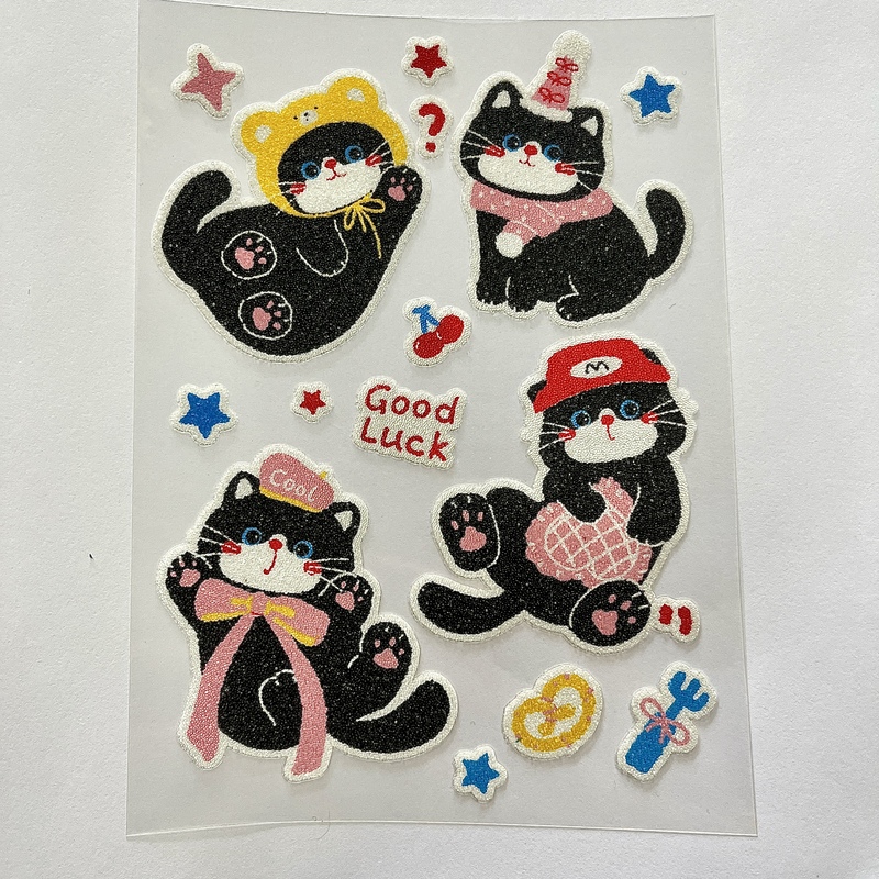 3D In-stock Customizable Adorable Cartoon Caviar Stickers for Handicrafts Decoration