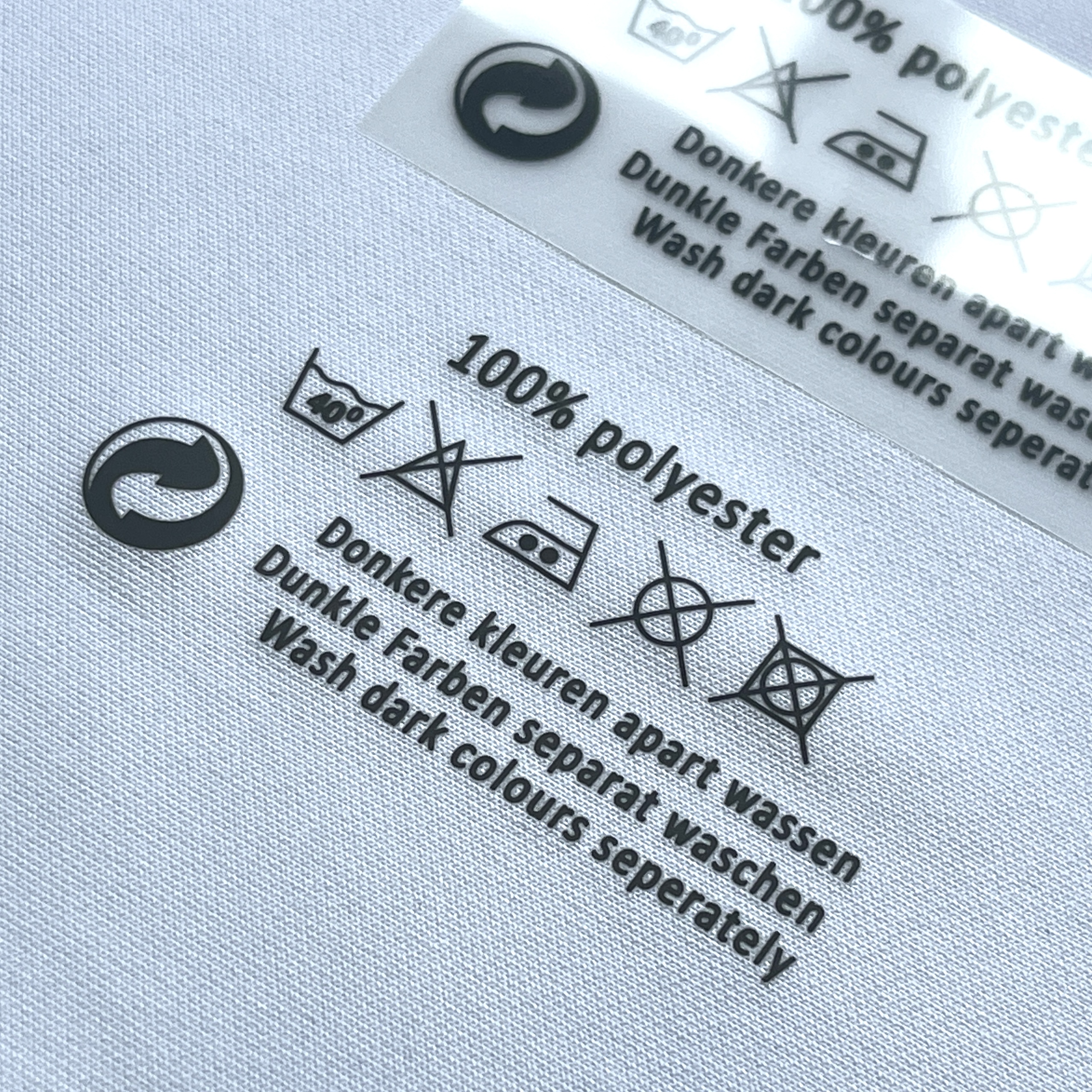 Iron on Sticker Wash Care Label for Cloth 