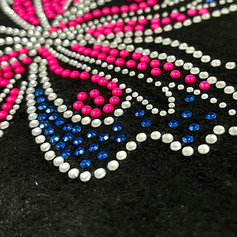 3D Rhinestones Butterfly Motif Shiny Iron-on Patches