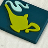 3D Square Teapot Club Rubber Silicone Badges Logo Patches Sports Hot Stamp Patches with Stars for Teamwear Uniform Sportswear