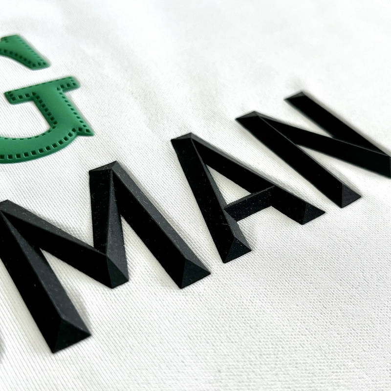 3D Raised Letters Moulding Silicone Patches Heat Transfer for Garments Sweatshirt Hoodie 