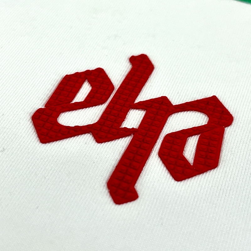 3D Red Letter Combination Rubber Silicone Iron-on Patches for Clothes