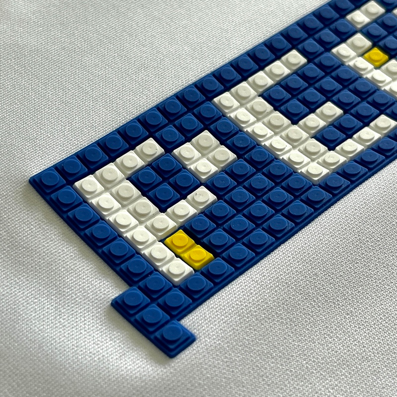 3D Bricks Texture Silicone Heat Transfer Logo Patches for Fashion Brands Kids Garments 