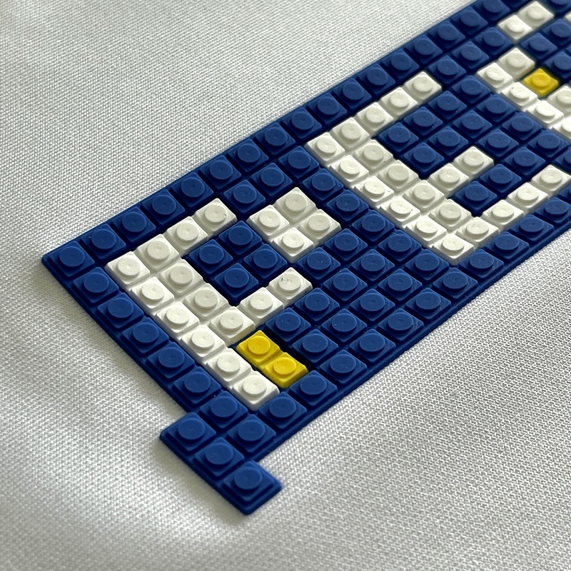 3D Bricks Texture Silicone Heat Transfer Logo Patches for Fashion Brands Kids Garments 