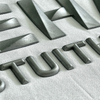 3D Custom Silver Letters Silicone Iron-on Patches Heat Transfer for Fashionwear Teamwear Uniform