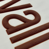 3D Embossed Letters Silicone Patches Heat Transfer with Heat-sensitive Effect for Garments Sweatshirt Hoodie 