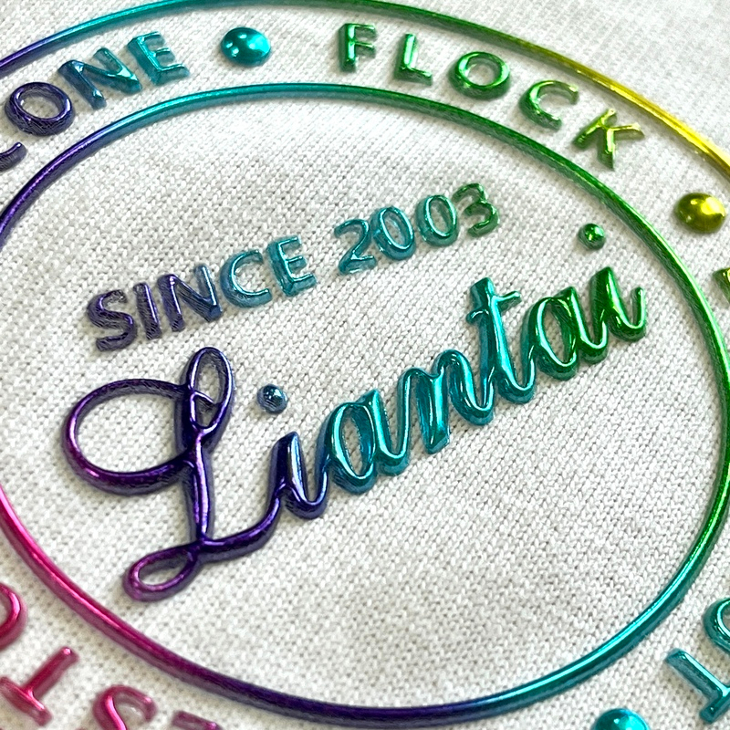 3D Iridescent TPU Patches Logo Badges Metallic High Frequency Patches for Sportswear Garments Uniforms