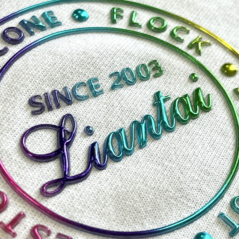 3D Iridescent TPU Patches Logo Badges Metallic High Frequency Patches for Sportswear Garments Uniforms