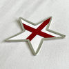3D Star-patterned Red-White Sew On Iron Patches for Sportswear Uniforms
