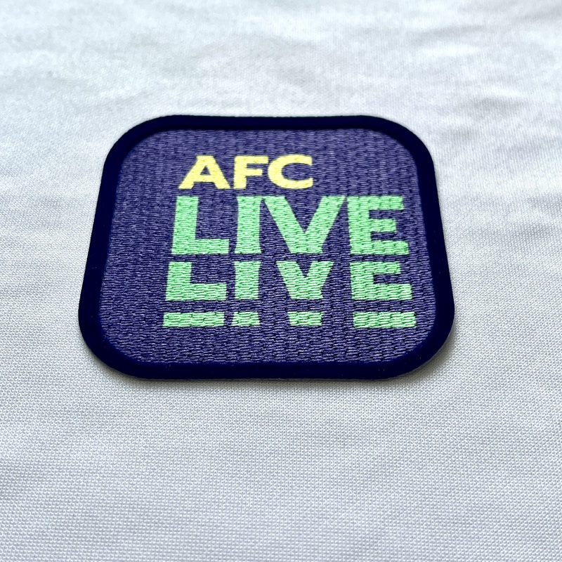 Square Flock And Tatami Fabric Badge for Sportswear Decoration