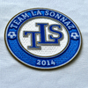 3D Blue and White Flock and Tatami Fabric Patches Sports Patches Iron On Sew On Patches for Garments Sportswear Uniforms