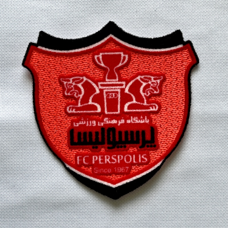 Red Flock And Tatami Fabric Patches Sports Badges Iron On Sew On Patches for Garments Sportswear Uniforms