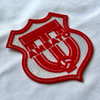 Football Red Flock And Tatami Fabric Patches for Baseball Jacket Logo