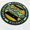 3D Circular Shiny Gold Flock And Tatami Fabric Badges for Garments Sportswear Teamwear