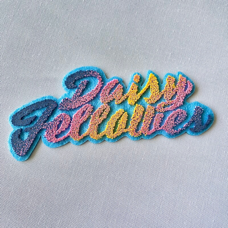 Custom Multicolour Embroidery Letter Heat Transfer Patch 