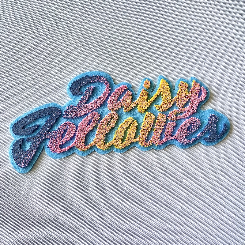 Custom Multicolour Embroidery Letter Heat Transfer Patch 