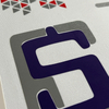 Custom Purple Letter Reflective Heat Transfers for Jersey Series