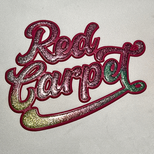 Glitter Heat Transfer TPU Patch for T-shirt Logo