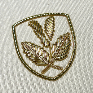 3D Metallic Gold Raised TPU Patch for High-end Brand Clothing
