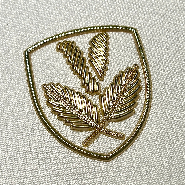 3D Metallic Gold Raised TPU Patch for High-end Brand Clothing
