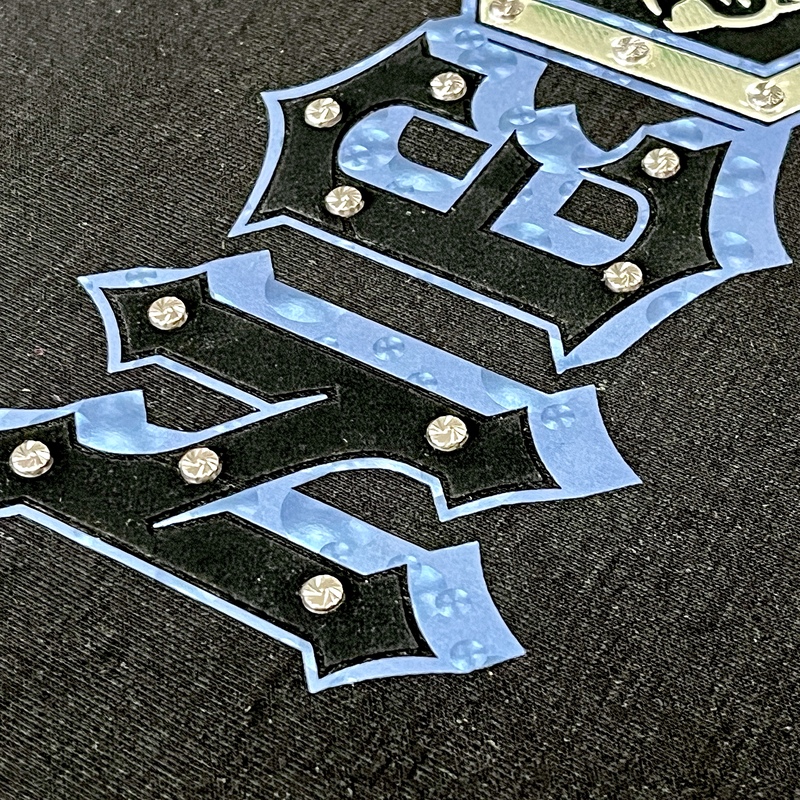 Luxurious Silver Metallic Rhinestuds Heat Transfer
