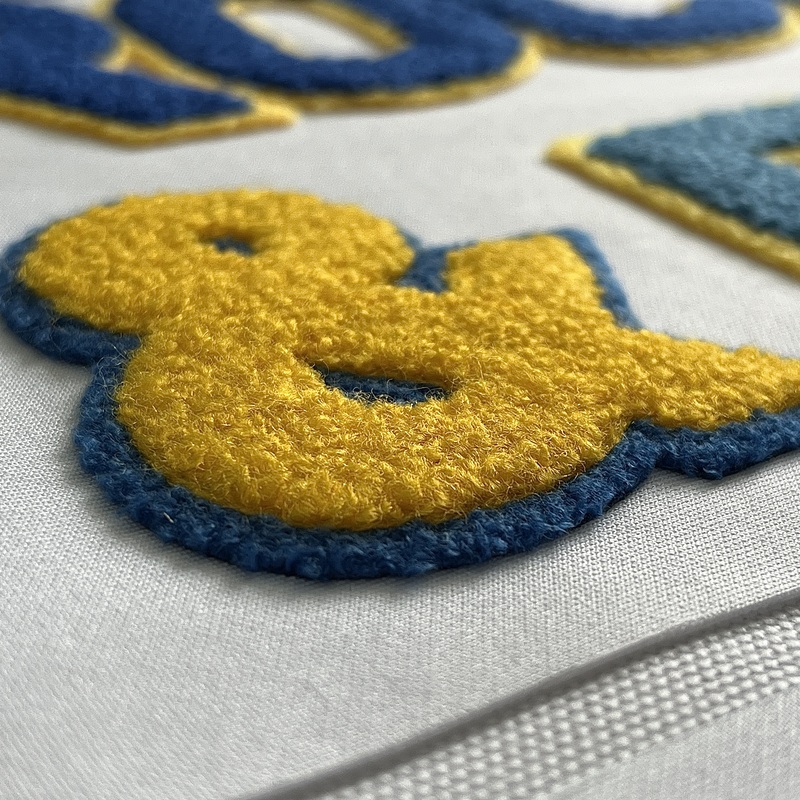 Two-layers Towel Embroidery Chenille Embroidery Patch Heat Transfer