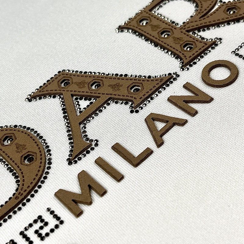 3D Alphabet Heat Transfer Labels with Fabric Embossed Letters for Fashion Brands