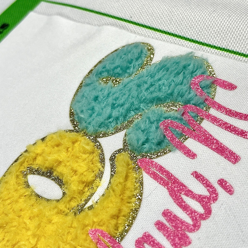 Plush Stickers Embroidery Chenille Embroidery Patch Heat Transfer