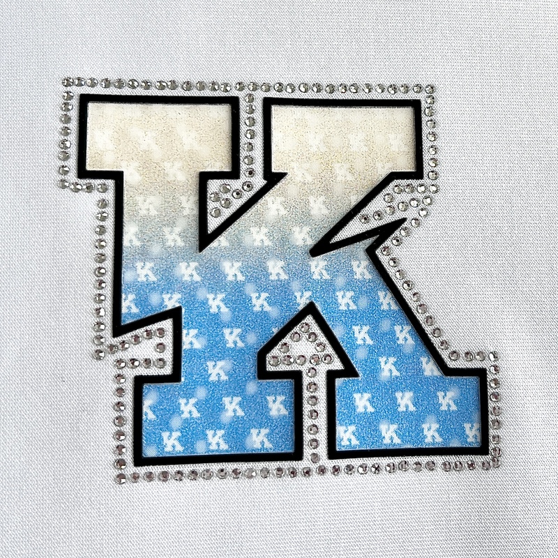 3D Custom Raster Letters with Gradient Colour Heat Transfer for Fashionwear 