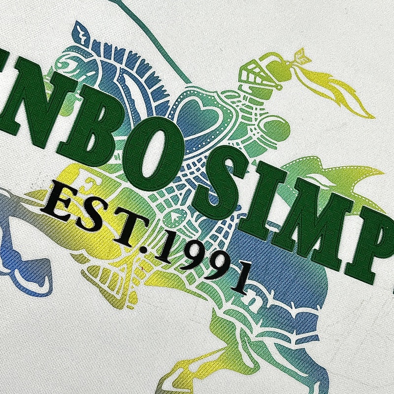 3D High Density Textured Letters with Gradient Golf Logo for Sportswear