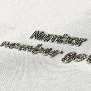 Metallic Silver Textured TPU Patch for Sportswear Logo Decoration